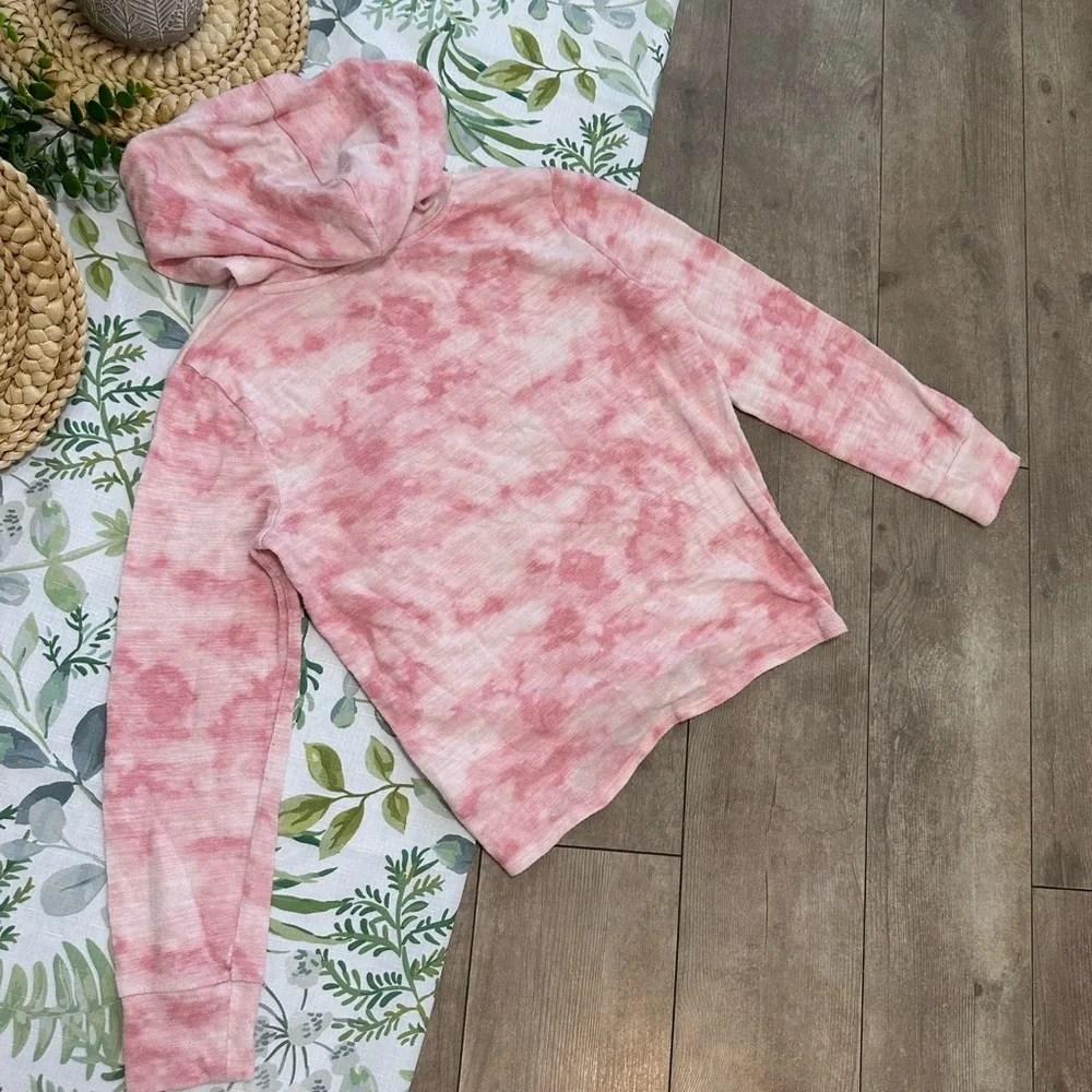 Old Navy Girls Tie Dye Plush Knit Tie Front pullover Hoodie Size Large